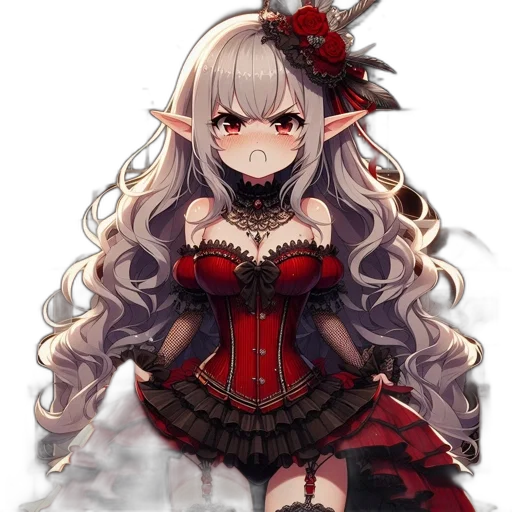 dress, crown, staff, dragon transparent PNG cut-out