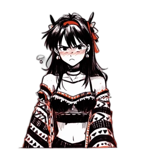 dress, mask, creature, staff transparent PNG cut-out
