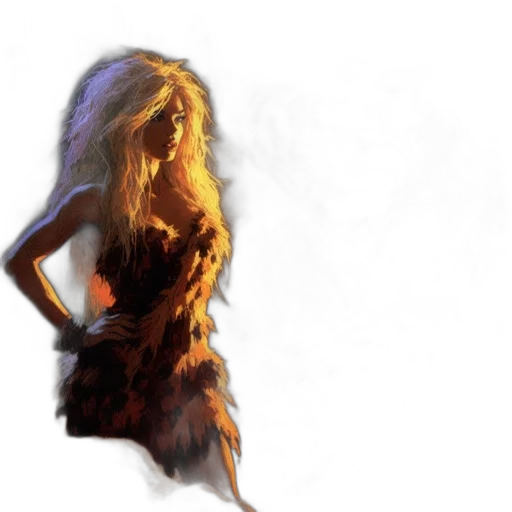 hair, dress, creature, concept art transparent PNG cut-out