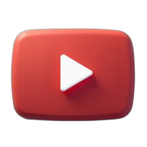3d render, concept art, play, button transparent PNG cut-out