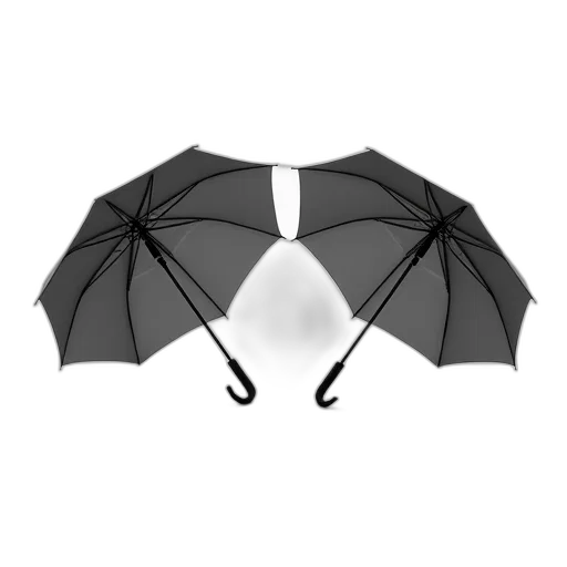 umbrella, hat, jacket, staff transparent PNG cut-out