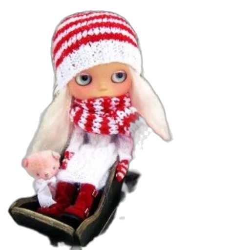 doll, dressed, festive, red transparent PNG cut-out