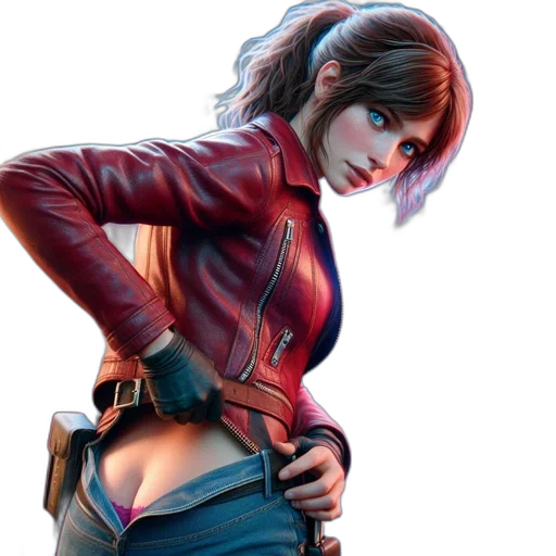 jacket, concept art, comic book art, photorealistic transparent PNG cut-out