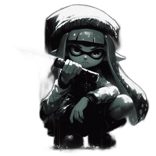 jacket, weapon, hat, mask transparent PNG cut-out