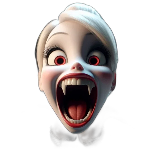 face, creature, mask, 3d render transparent PNG cut-out