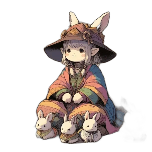 dragon, staff, hat, creature transparent PNG cut-out