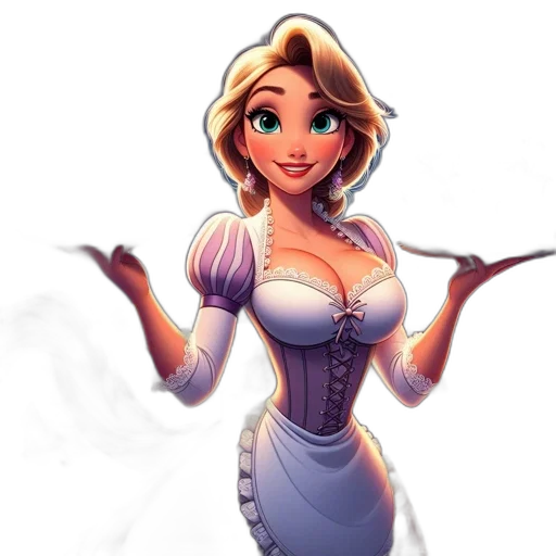 dress, staff, crown, concept art transparent PNG cut-out