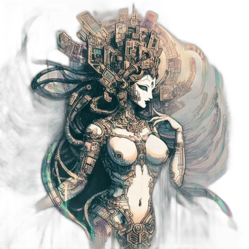robot, crown, mask, dress transparent PNG cut-out