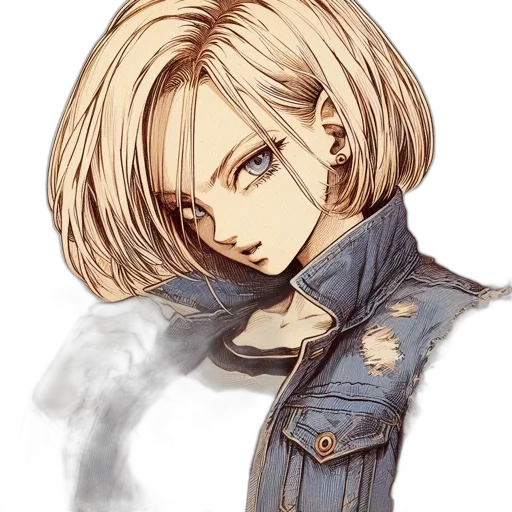 jacket, face, staff, weapon transparent PNG cut-out