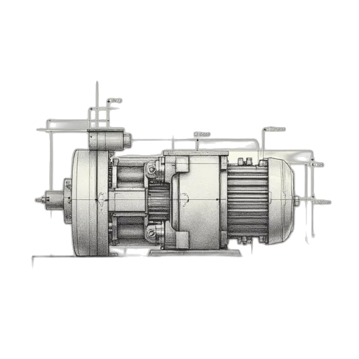weapon, 3d render, concept art, schematic transparent PNG cut-out