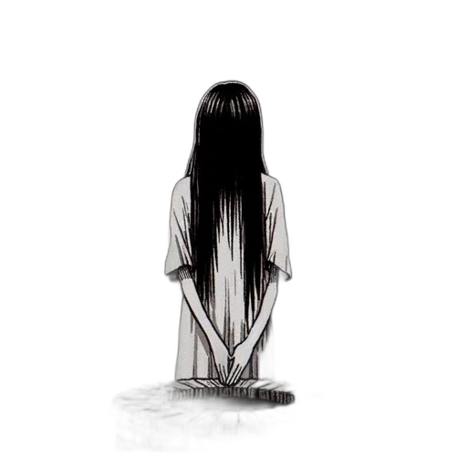 hair, dress, creature, staff transparent PNG cut-out