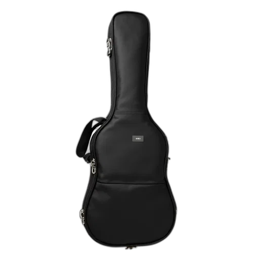 black, guitar, case, silver transparent PNG cut-out
