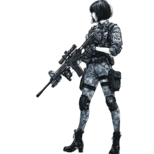 weapon, robot, jacket, concept art transparent PNG cut-out