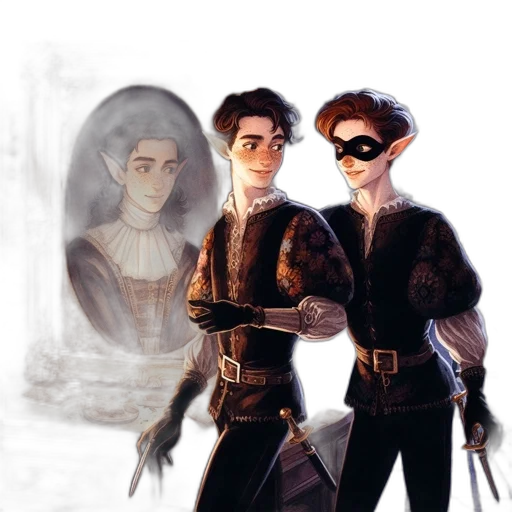 concept art, fantasy art, comic book art, watercolor transparent PNG cut-out