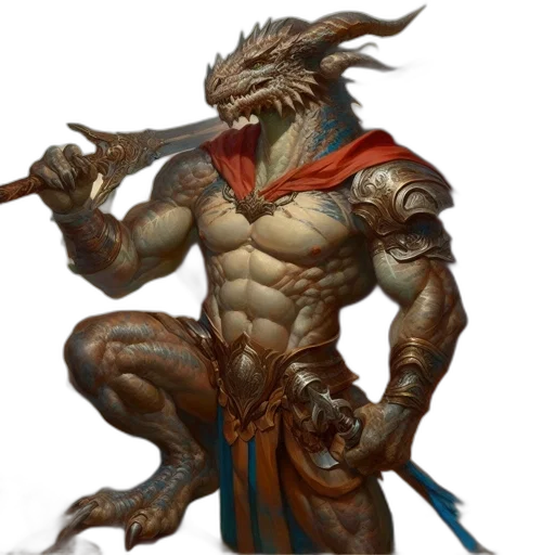dragon, creature, staff, fantasy art transparent PNG cut-out