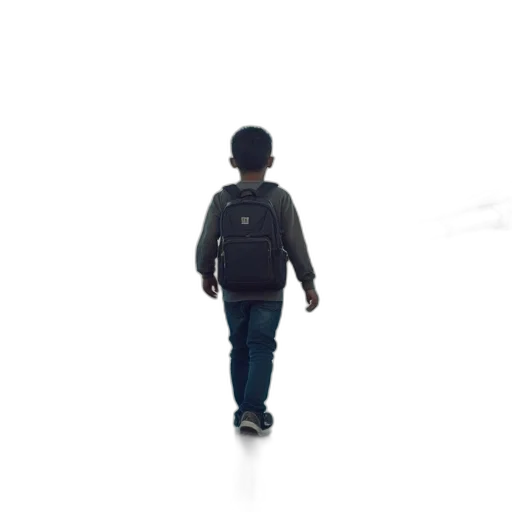 jacket, hat, robot, staff transparent PNG cut-out