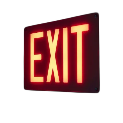 staff, neon lights, image, exit transparent PNG cut-out