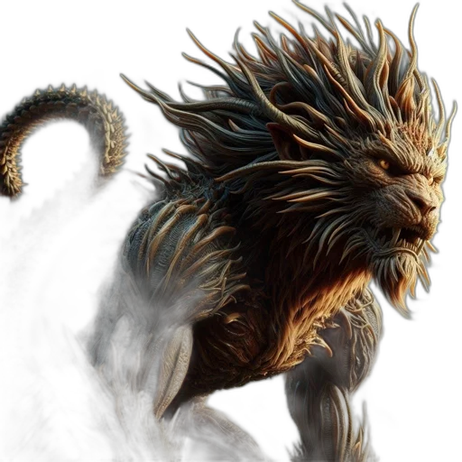 dragon, creature, animal, hair transparent PNG cut-out