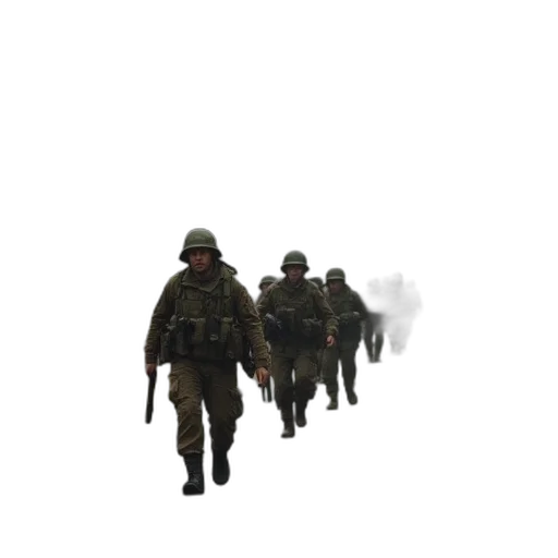 weapon, staff, jacket, hat transparent PNG cut-out