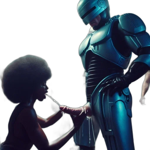 robot, concept art, comic book art, 3d render transparent PNG cut-out