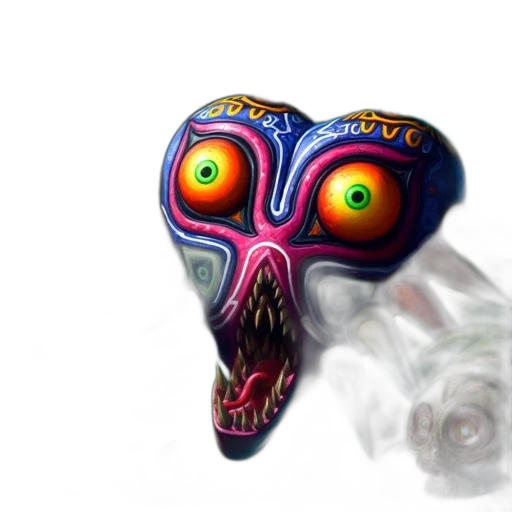 mask, jewelry, 3d render, concept art transparent PNG cut-out