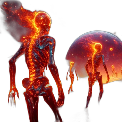 creature, concept art, fantasy art, 3d render transparent PNG cut-out