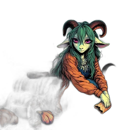 dragon, creature, mask, staff transparent PNG cut-out
