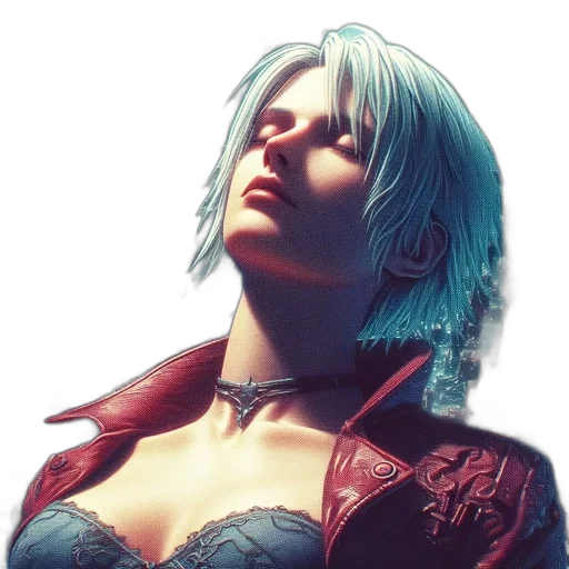 jacket, face, cyberpunk, concept art transparent PNG cut-out