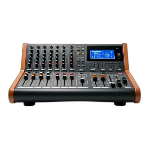 professional, audio, mixer, digital transparent PNG cut-out