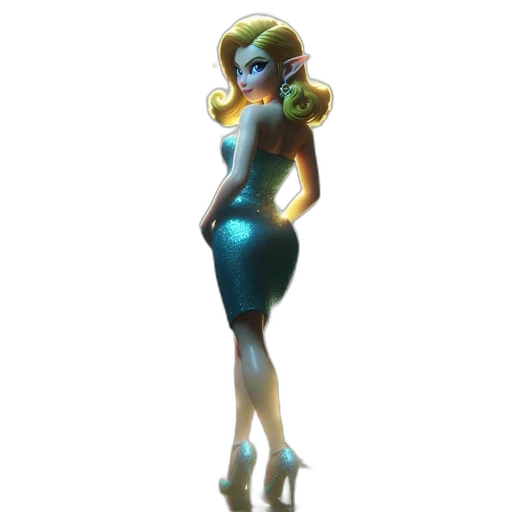 dress, staff, robot, crown transparent PNG cut-out