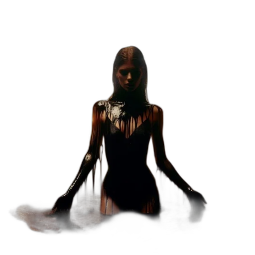 dress, creature, mask, hair transparent PNG cut-out