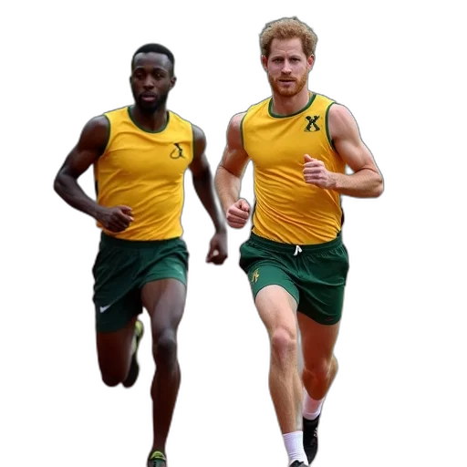 prince, harry, jamaica, sprinter transparent PNG cut-out