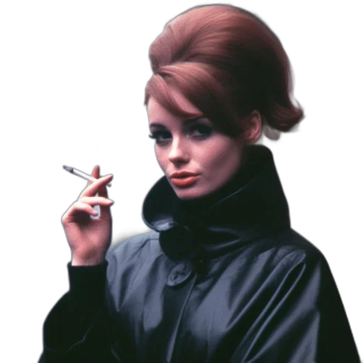 jacket, umbrella, staff, face transparent PNG cut-out