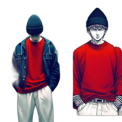 jacket, hat, mask, face transparent PNG cut-out