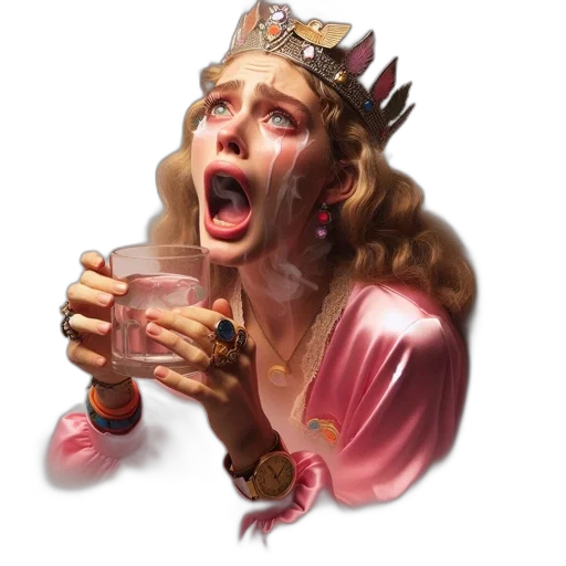 crown, face, concept art, photorealistic transparent PNG cut-out