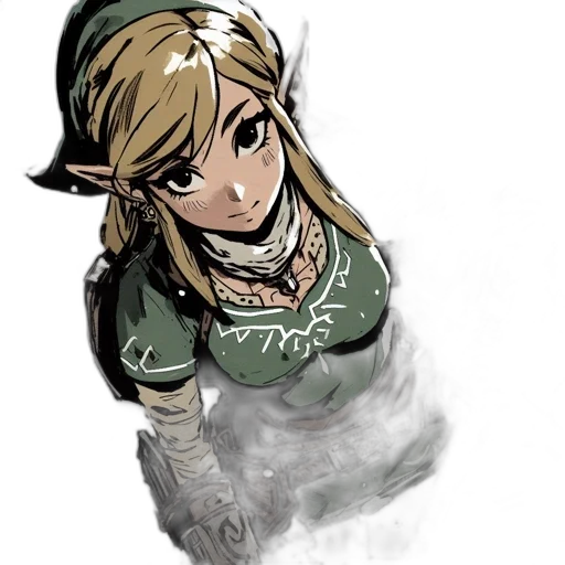 dress, staff, face, hat transparent PNG cut-out