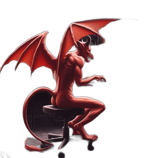dragon, creature, animal, staff transparent PNG cut-out