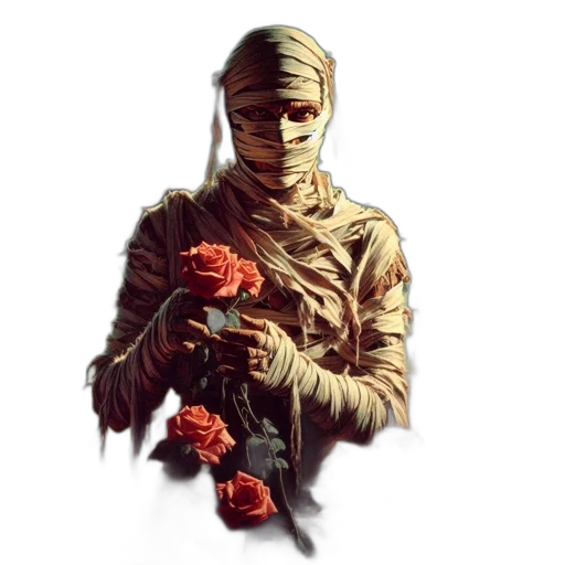 flower, mask, weapon, jacket transparent PNG cut-out