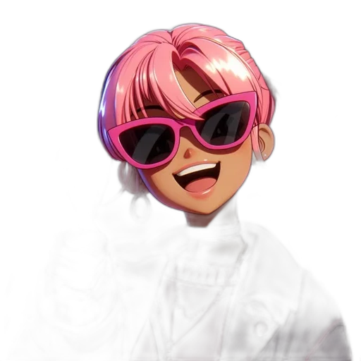 staff, jacket, face, vaporwave transparent PNG cut-out