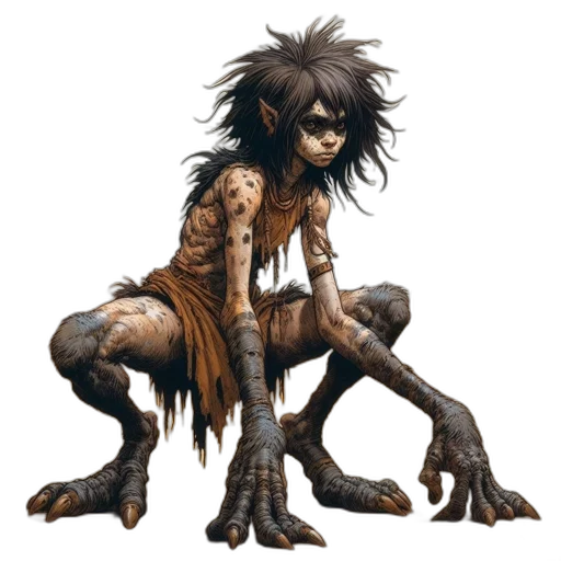 creature, animal, hair, concept art transparent PNG cut-out