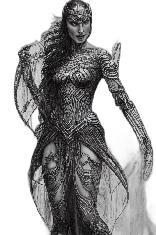 dragon, dress, creature, fantasy art transparent PNG cut-out