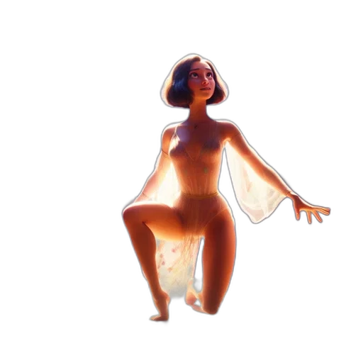 dress, creature, robot, hair transparent PNG cut-out