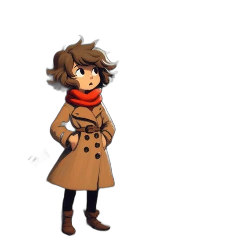 jacket, staff, dress, hat transparent PNG cut-out