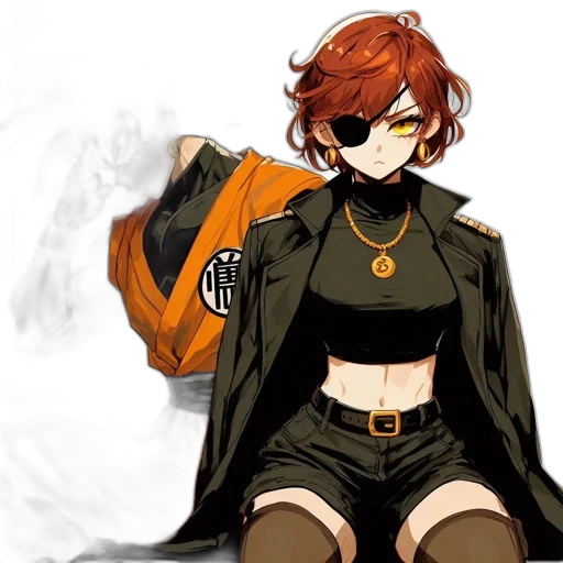 jacket, weapon, concept art, comic book art transparent PNG cut-out