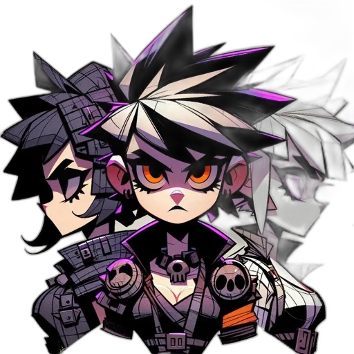 weapon, mask, pixel art, cyberpunk transparent PNG cut-out