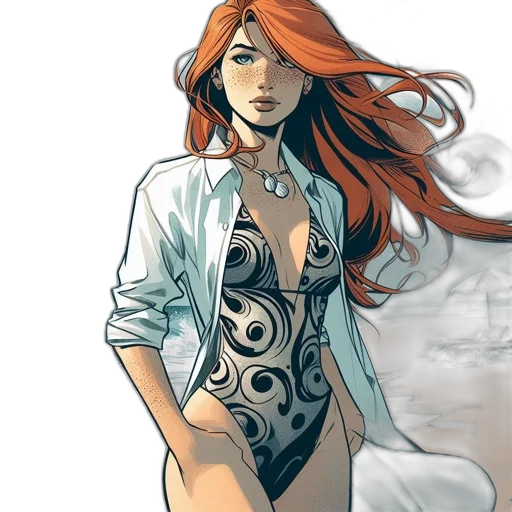 dress, comic book art, concept art, fantasy art transparent PNG cut-out