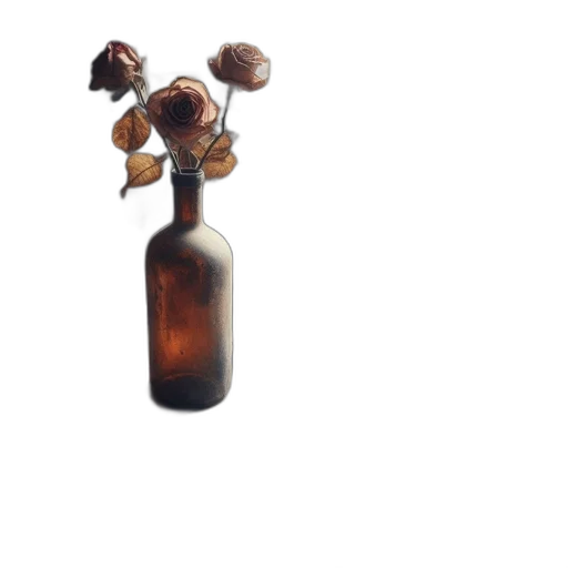 bottle, crown, jewelry, flower transparent PNG cut-out