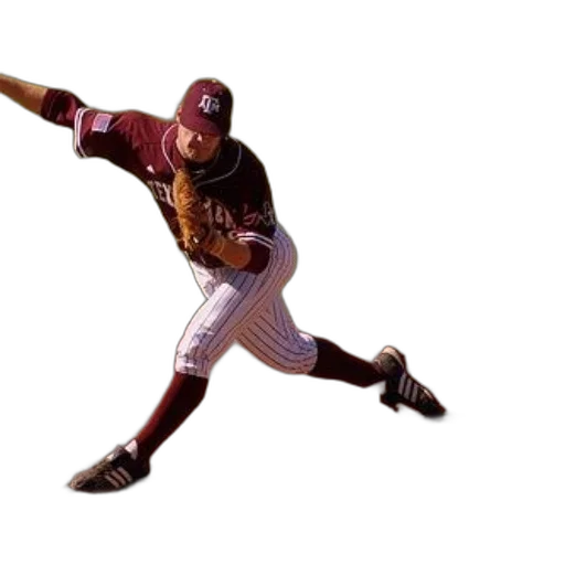 baseball, player, maroon, uniform transparent PNG cut-out