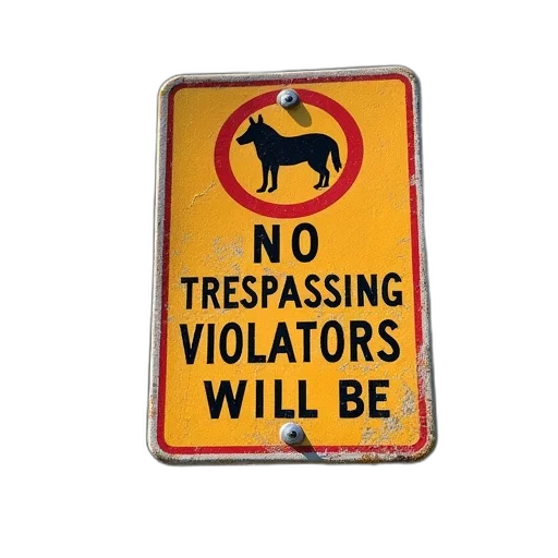 staff, trespassing, sign, words transparent PNG cut-out