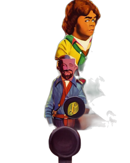 jacket, staff, hat, bottle transparent PNG cut-out